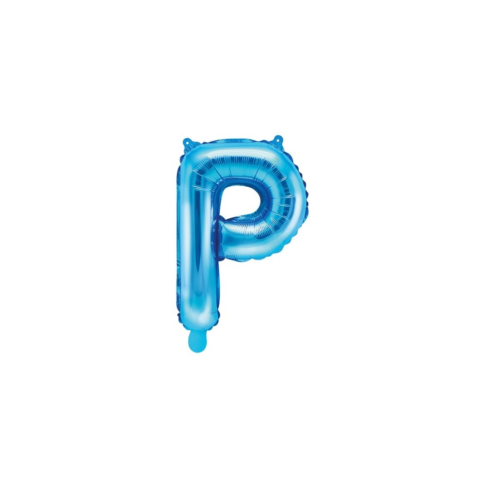 Ballon mylar lettre ''P''- 35cm - bleu