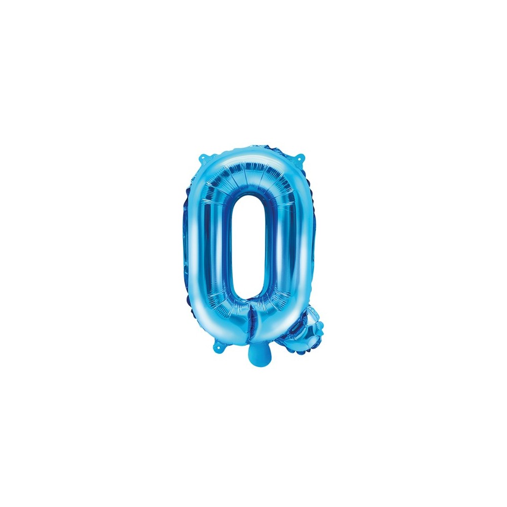 Ballon mylar lettre ''Q''- 35cm - bleu
