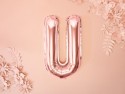 Ballon mylar Lettre ''U''- 35cm - or rose