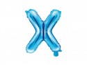 Ballon mylar lettre ''X''- 35cm - bleu