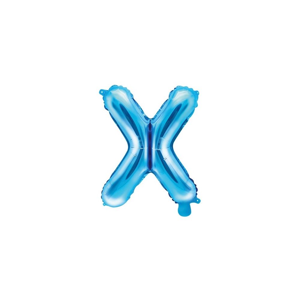 Ballon mylar lettre ''X''- 35cm - bleu