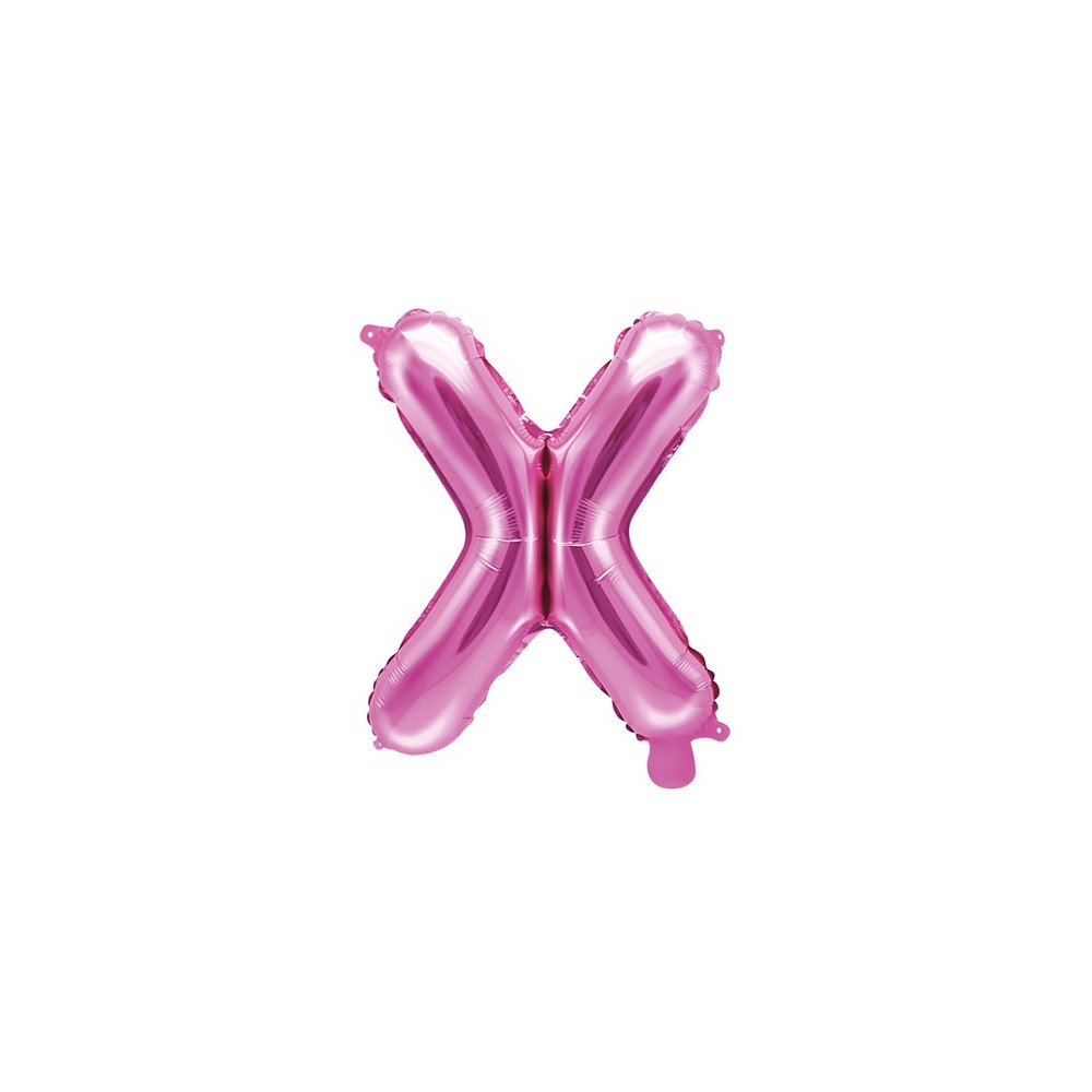 Ballon mylar Lettre ''X''- 35cm - rose foncé