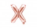 Ballon mylar Lettre ''X''- 35cm - or rose