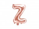 Ballon mylar Lettre ''Z''- 35cm - or rose