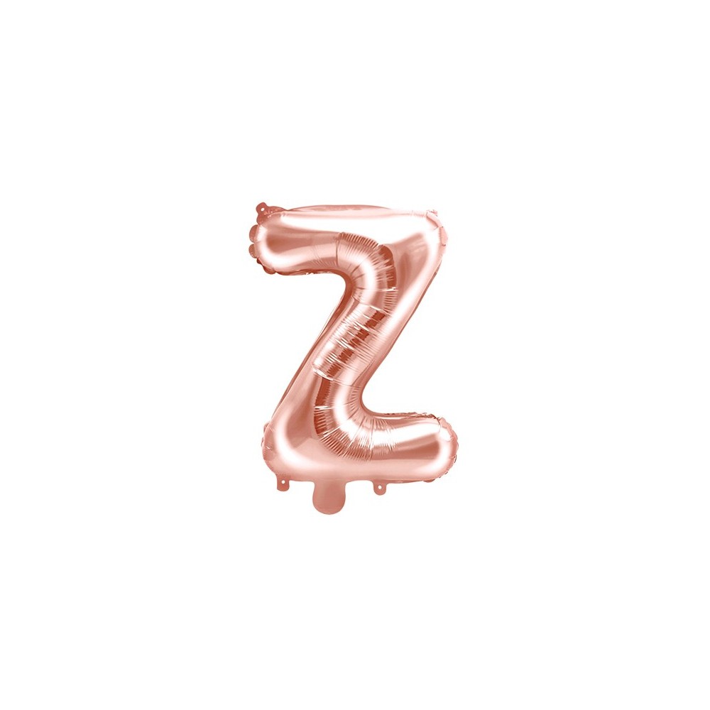 Ballon mylar Lettre ''Z''- 35cm - or rose
