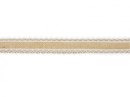 Ruban de jute avec dentelle...