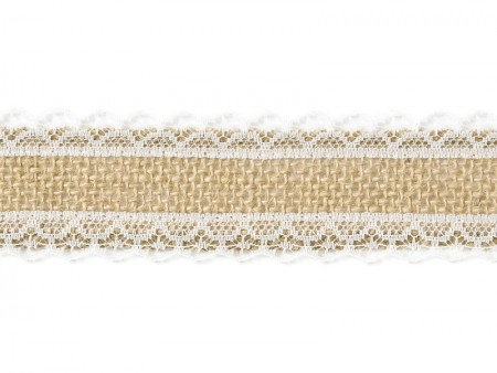 Ruban de jute avec dentelle...