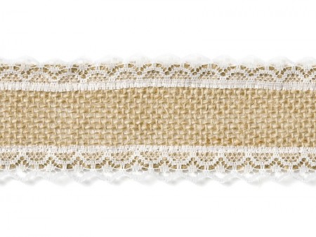 Ruban de jute avec dentelle...
