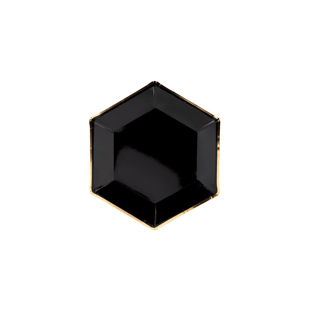 6 Assiettes Let's Celebrate - noir