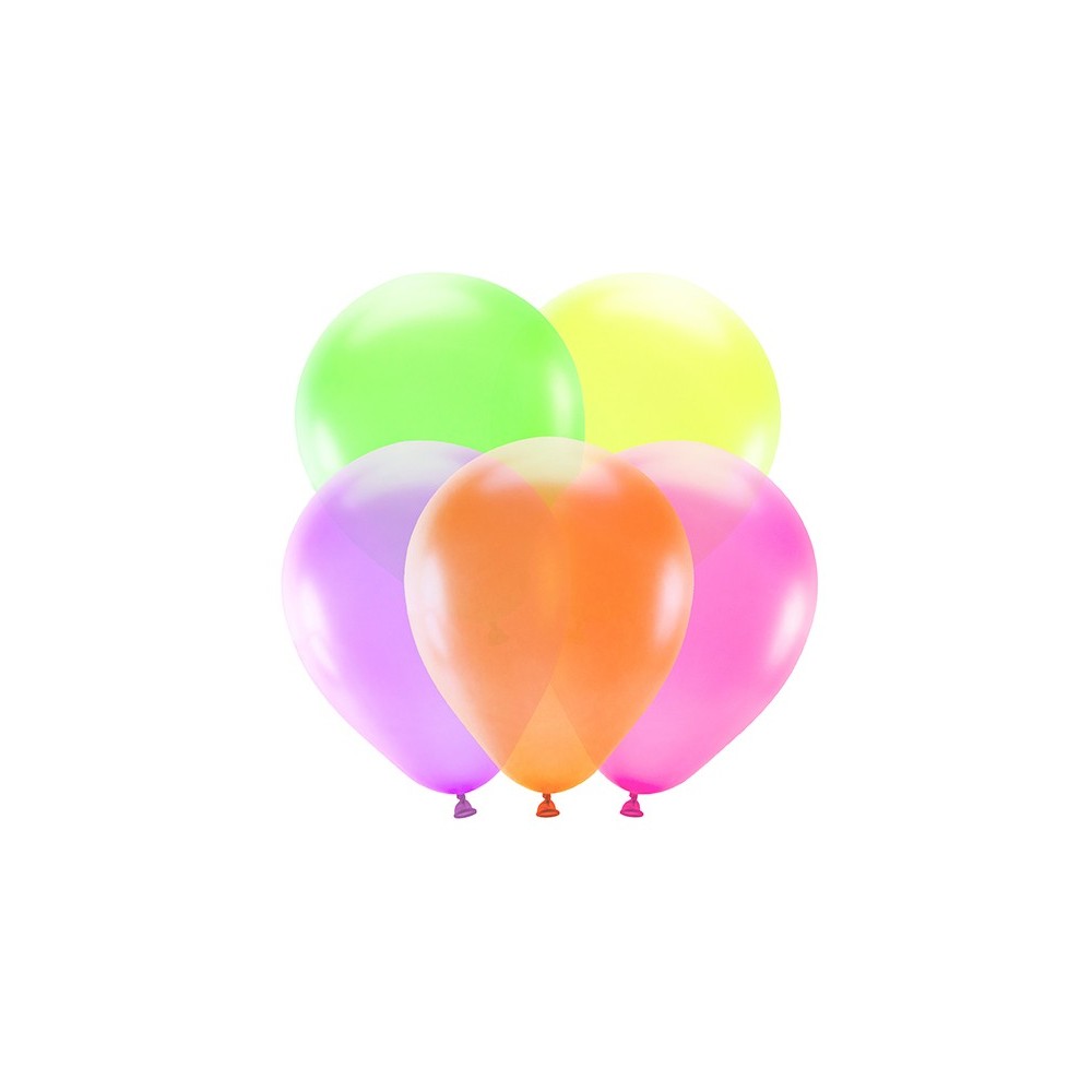 5 Ballons néon 25cm