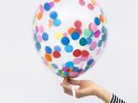 6 Ballons avec confettis de cercle - 30 cm - multicolores