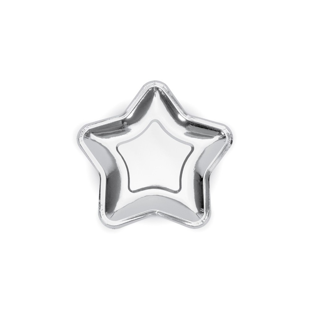 6 Assiettes étoiles - argent