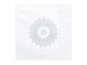 20 Serviettes de communion IHs - 33x33cm - argent