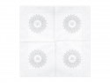20 Serviettes de communion IHs - 33x33cm - argent