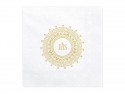 20 Serviettes de communion IHs - 33x33cm - or