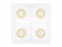 20 Serviettes de communion IHs - 33x33cm - or