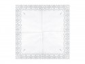 20 Serviettes de communion avec ornement - 33x33cm - argent