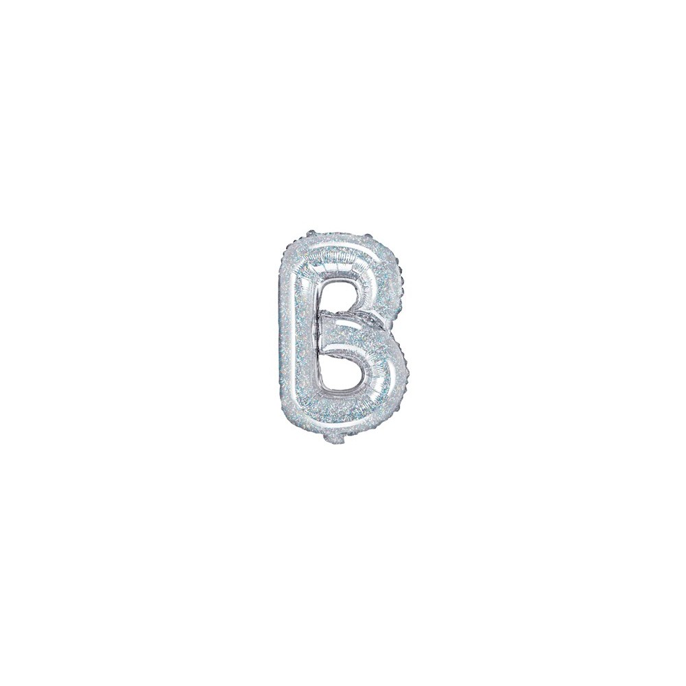 Ballon mylar Lettre ''B''- 35cm - holographique