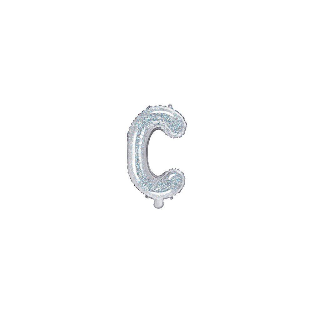 Ballon mylar Lettre ''C''- 35cm - holographique