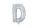 Ballon mylar lettre ''D''- 35cm - holographique