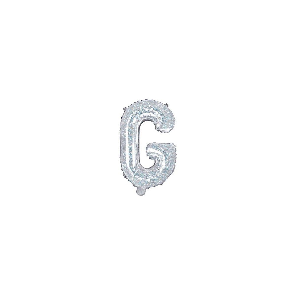Ballon mylar lettre ''G''- 35cm - holographique