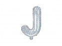 Ballon mylar lettre ''J''- 35cm - holographique