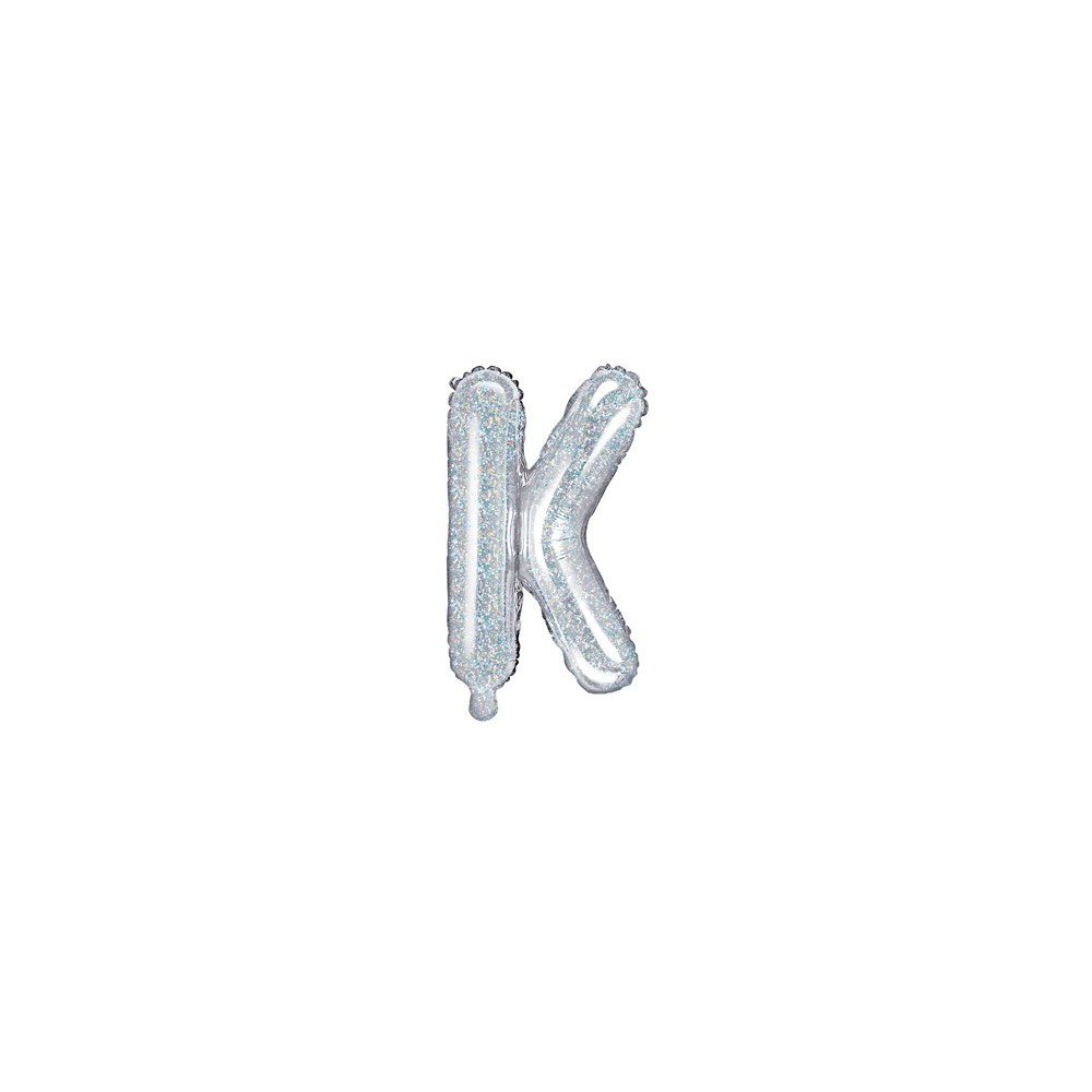 Ballon mylar Lettre ''K''- 35cm - holographique