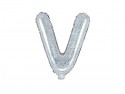 Ballon mylar lettre ''V''- 35cm - holographique