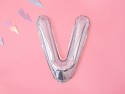 Ballon mylar lettre ''V''- 35cm - holographique