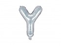 Ballon mylar lettre ''Y''- 35cm - holographique