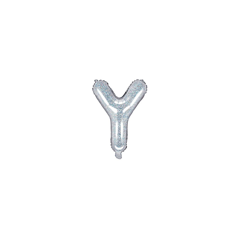 Ballon mylar lettre ''Y''- 35cm - holographique