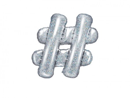 Ballon mylar hashtag- 35cm...