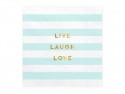 20 Serviettes de table Yummy - Live Laugh Love - bleu clair