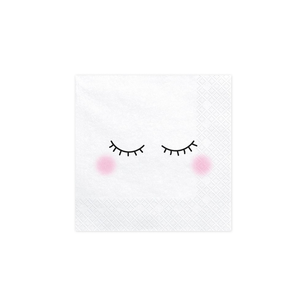 20 Serviettes de table - yeux clos