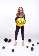 Ballon mylar 30e anniversaire - or - 45cm