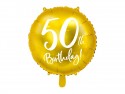 Ballon mylar 50e anniversaire - or - 45cm