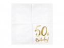 20 Serviettes de table 50e anniversaire - blanc