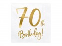 20 Serviettes de table 70e anniversaire - blanc