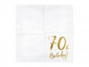 20 Serviettes de table 70e anniversaire - blanc