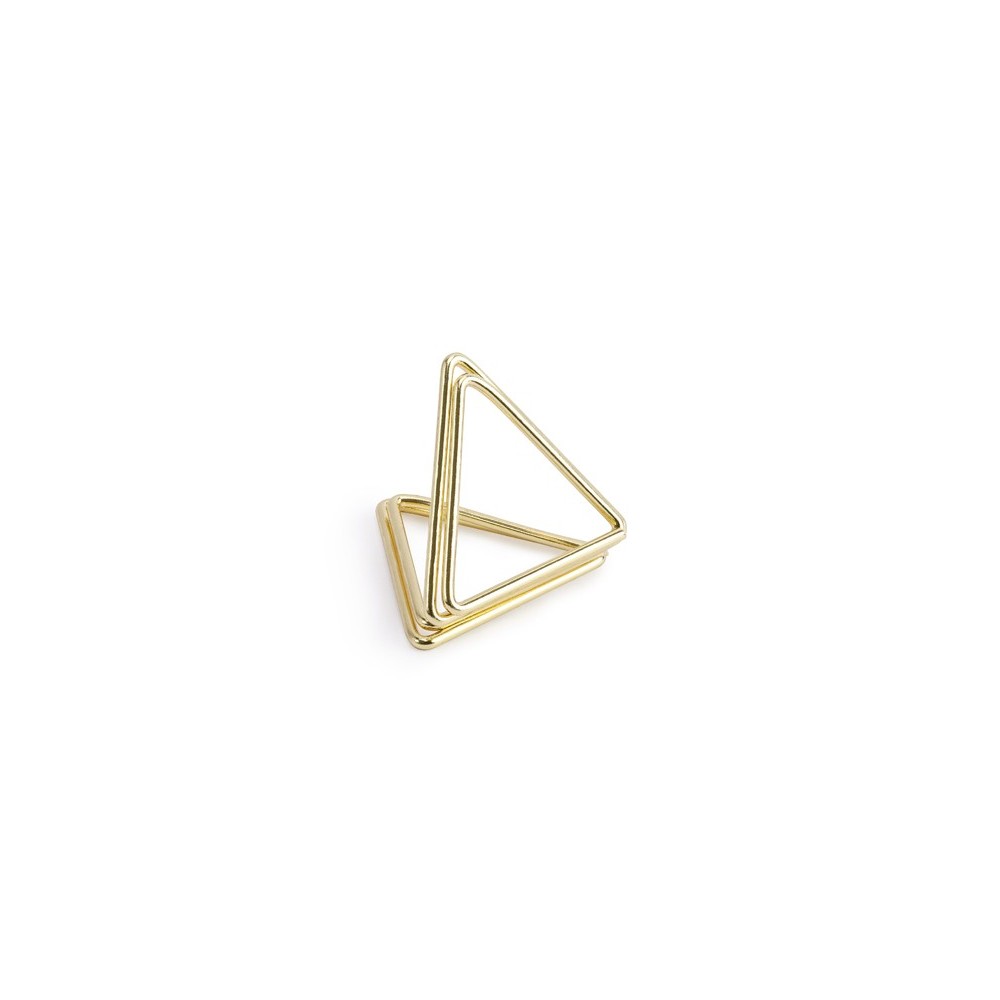 10 Porte -cartes Triangles - or