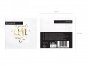 20 Serviettes de table - All you need is love - blanc