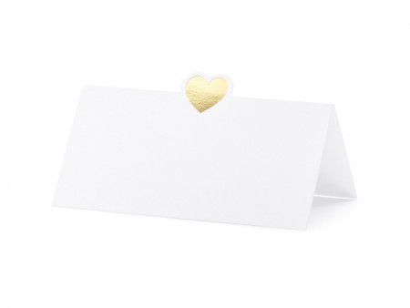 10 Marque place - coeur - or