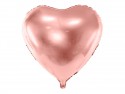 Ballon mylar Coeur - 61cm - or rose