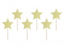 6 Garnitures pour petits gâteaux - Etoiles - or