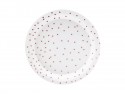 6 Assiettes - Pois - blanc - 18cm