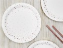 6 Assiettes - Pois - blanc - 18cm