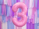 Ballon mylar Chiffre ''3''- 86cm - rose