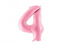 Ballon mylar Chiffre ''4''- 86cm - rose
