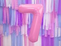 Ballon mylar Chiffre ''7''- 86cm - rose