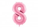 Ballon mylar Chiffre ''8''- 86cm - rose